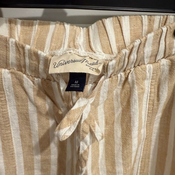 Universal Thread High Waist Tan Striped Linen Shorts - Picture 3 of 3